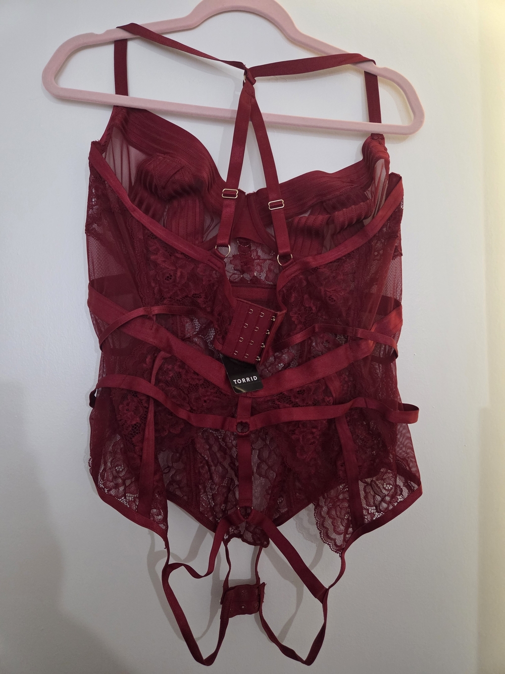Torrid Red Lace Corset Bodysuit - Picture 5 of 6